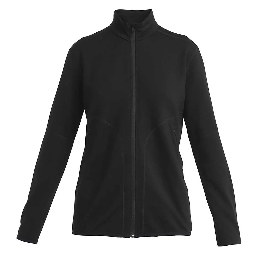 Icebreaker 560 Realfleece Elemental Ii Merino Genser Med Hel Glidelås, Black
