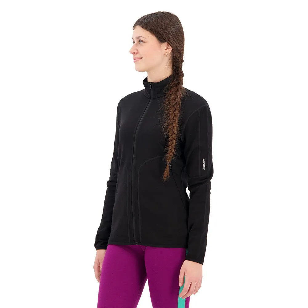 Icebreaker 560 Realfleece Elemental Ii Merino Genser Med Hel Glidelås, Black