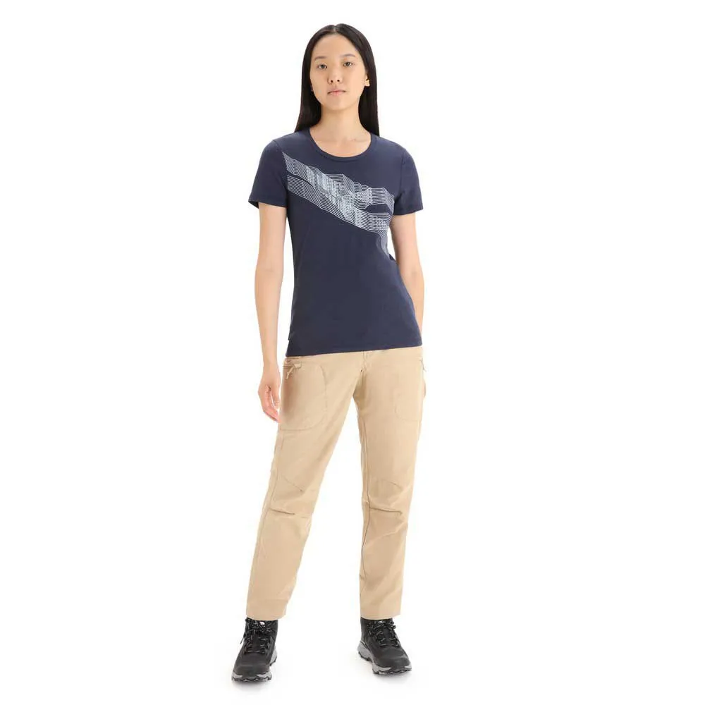 Icebreaker Central Classic St Anton Kortarmet T-skjorte, Midnight navy