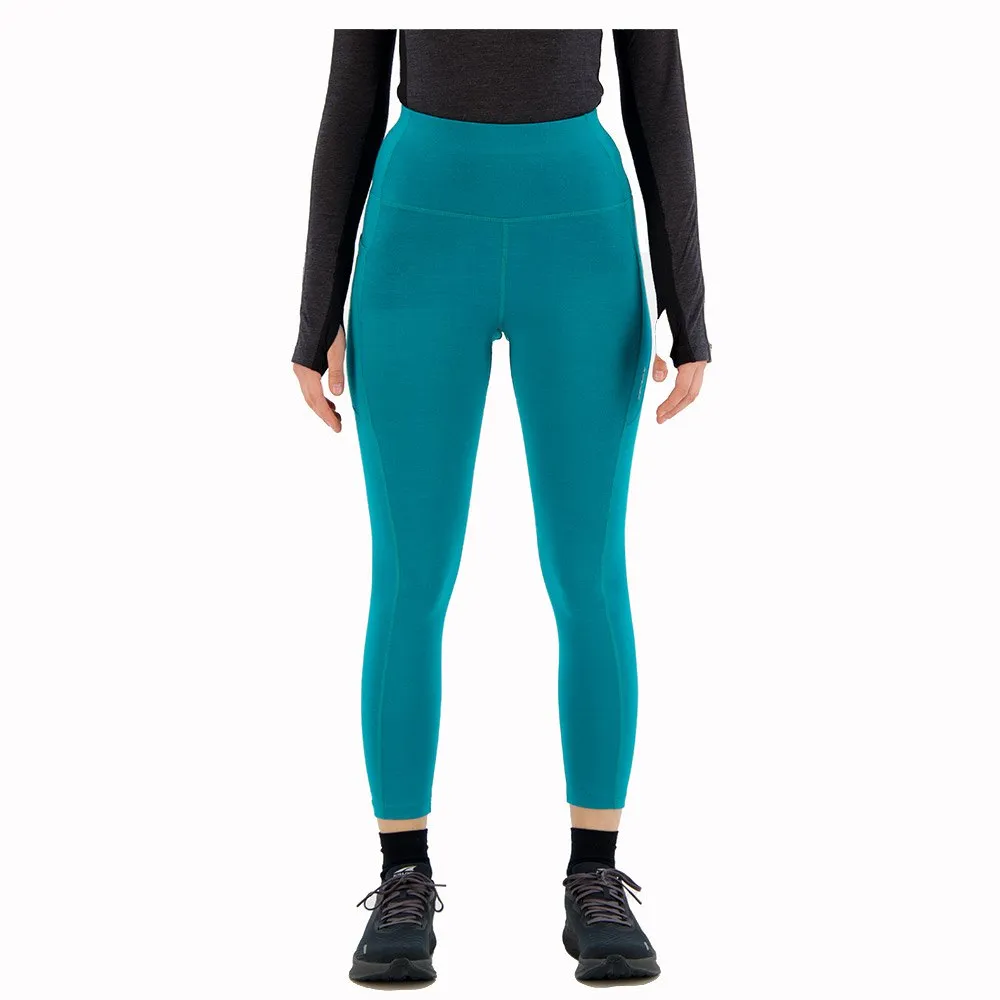 Icebreaker Fastray High Rise Merino Leggings, Flux green
