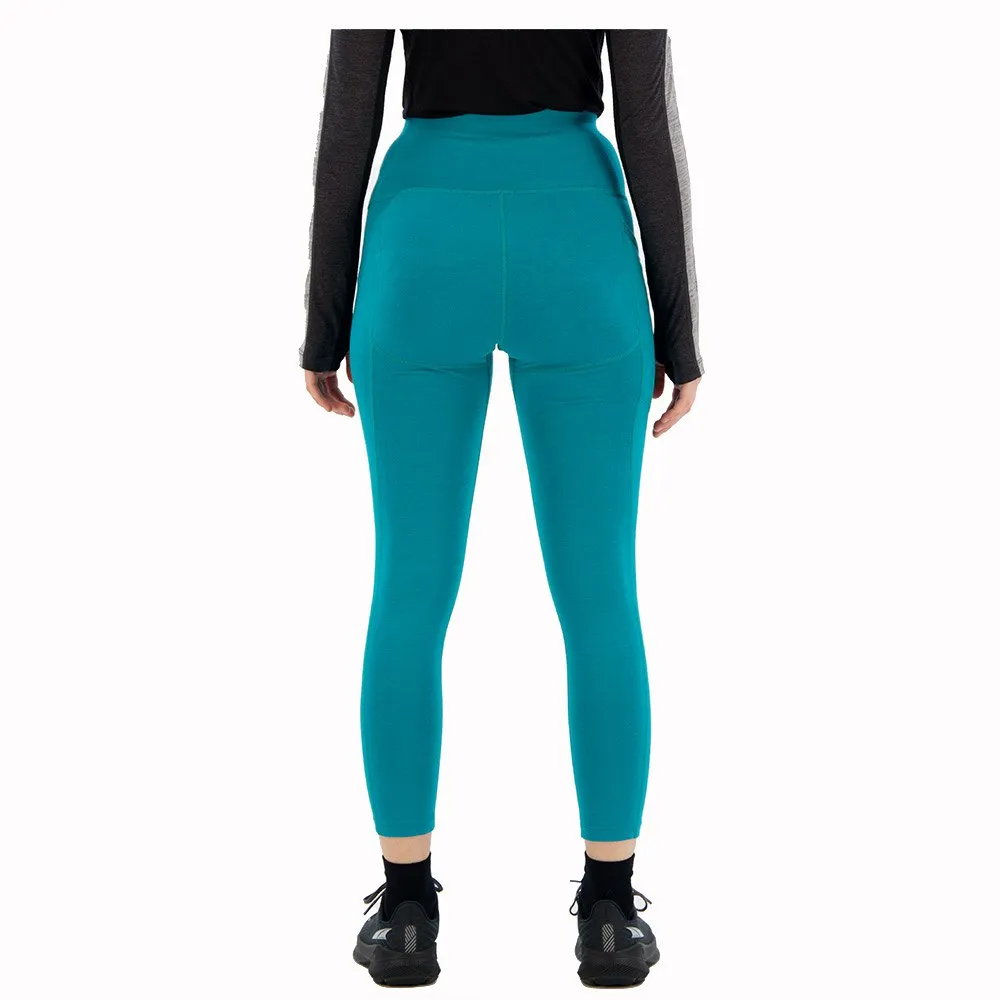 Icebreaker Fastray High Rise Merino Leggings, Flux green