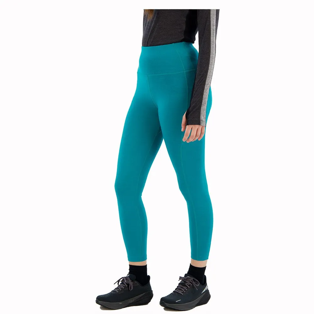 Icebreaker Fastray High Rise Merino Leggings, Flux green