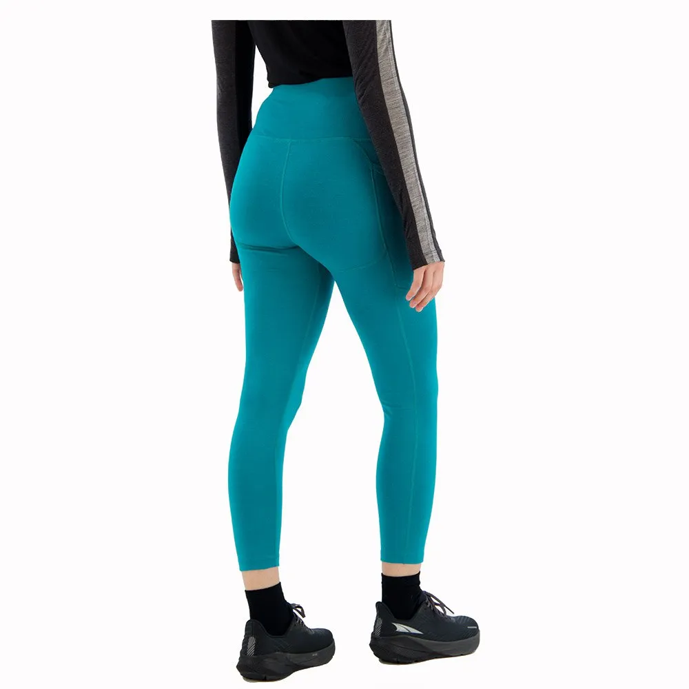 Icebreaker Fastray High Rise Merino Leggings, Flux green