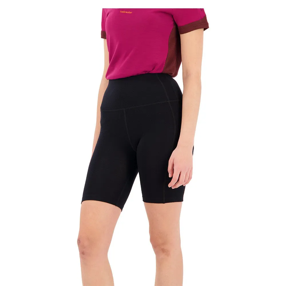Icebreaker Fastray Merino Høytlivshorts Leggings, Black Icebreaker Fastray Merino Høytlivshorts Leggings, Black