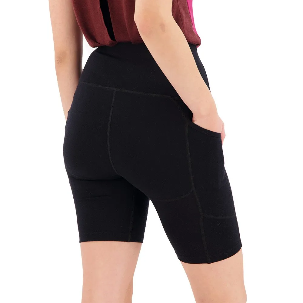 Icebreaker Fastray Merino Høytlivshorts Leggings, Black Icebreaker Fastray Merino Høytlivshorts Leggings, Black