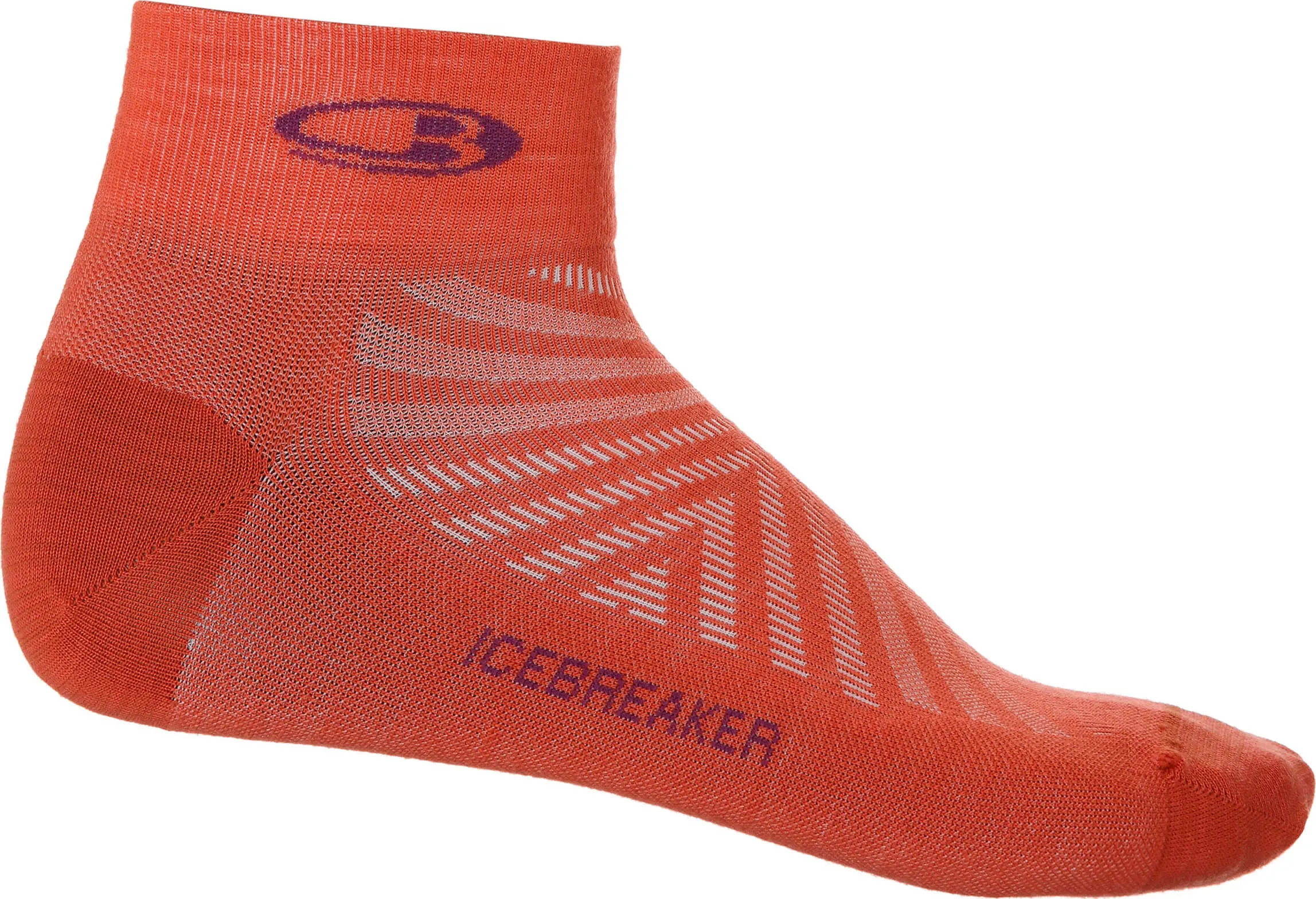 Icebreaker Men's Run+Ultralight Mini, Vibrant earth/go berry Icebreaker Men's Run+Ultralight Mini, Vibrant earth/go berry