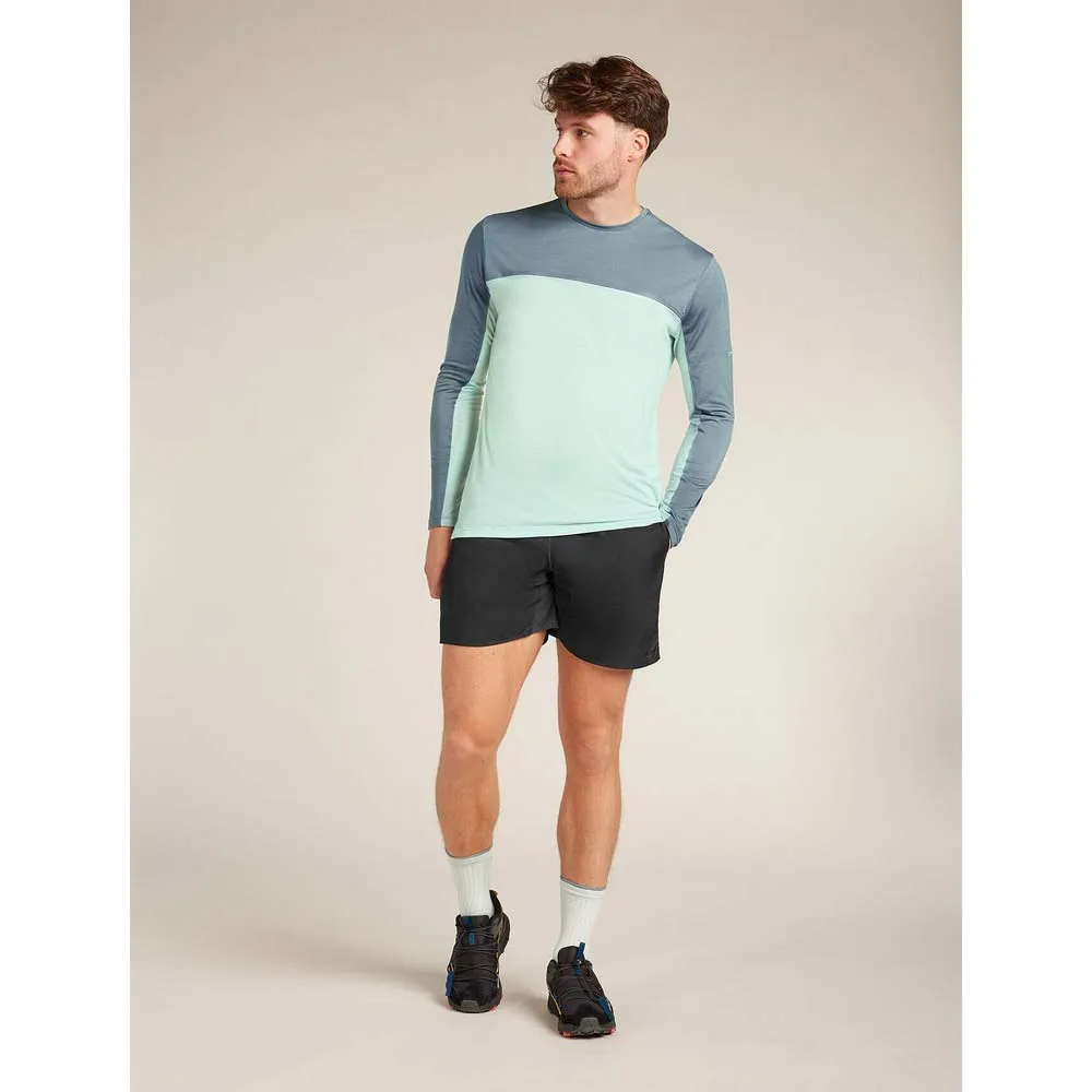 Icebreaker Merino 125 Cool Lite Sphere Colourblock Langarmet T-skjorte