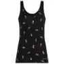 Icebreaker Merino 150 Siren Snow Day Ermeløs Baselag, Black / acid pink / aop