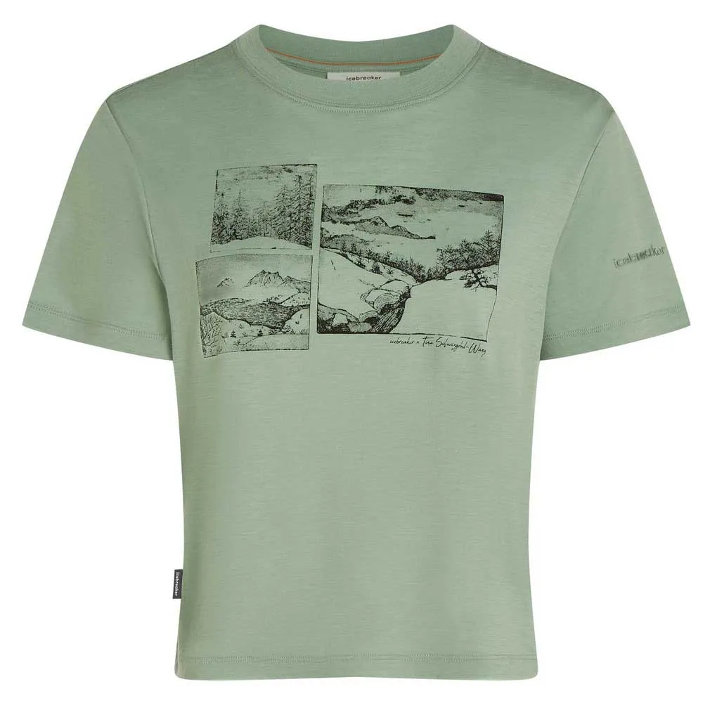 Icebreaker Merino 150 Tech Lite Crop The Climb Kortarmet T-skjorte