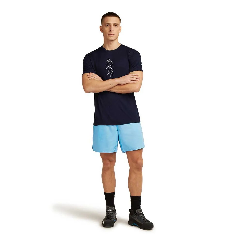 Icebreaker Merino 150 Tech Lite Lancewood Kortarmet T-skjorte, Midnight navy 1