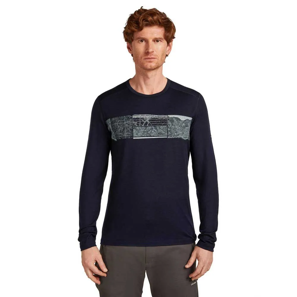 Icebreaker Merino 200 Oasis Crewe Elevation Line Langarmet Baselag Icebreaker Merino 200 Oasis Crewe Elevation Line Langarmet Baselag