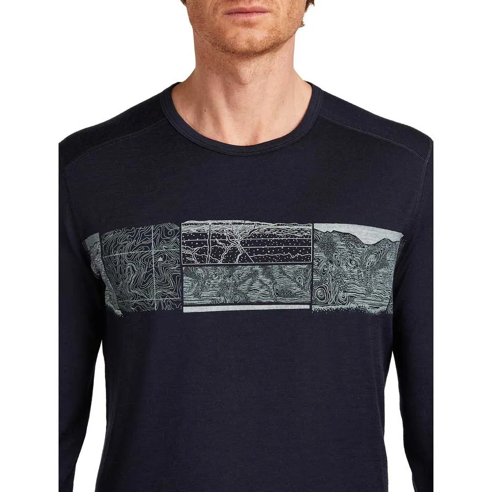 Icebreaker Merino 200 Oasis Crewe Elevation Line Langarmet Baselag Icebreaker Merino 200 Oasis Crewe Elevation Line Langarmet Baselag