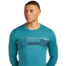 Icebreaker Merino 200 Oasis Crewe Elevation Line Langarmet Baselag