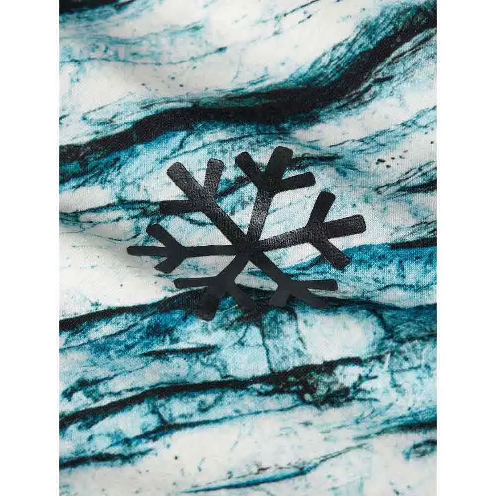 Icebreaker Merino 200 Oasis Protect Our Winters Aop Langarmet Baselag, Snow aop