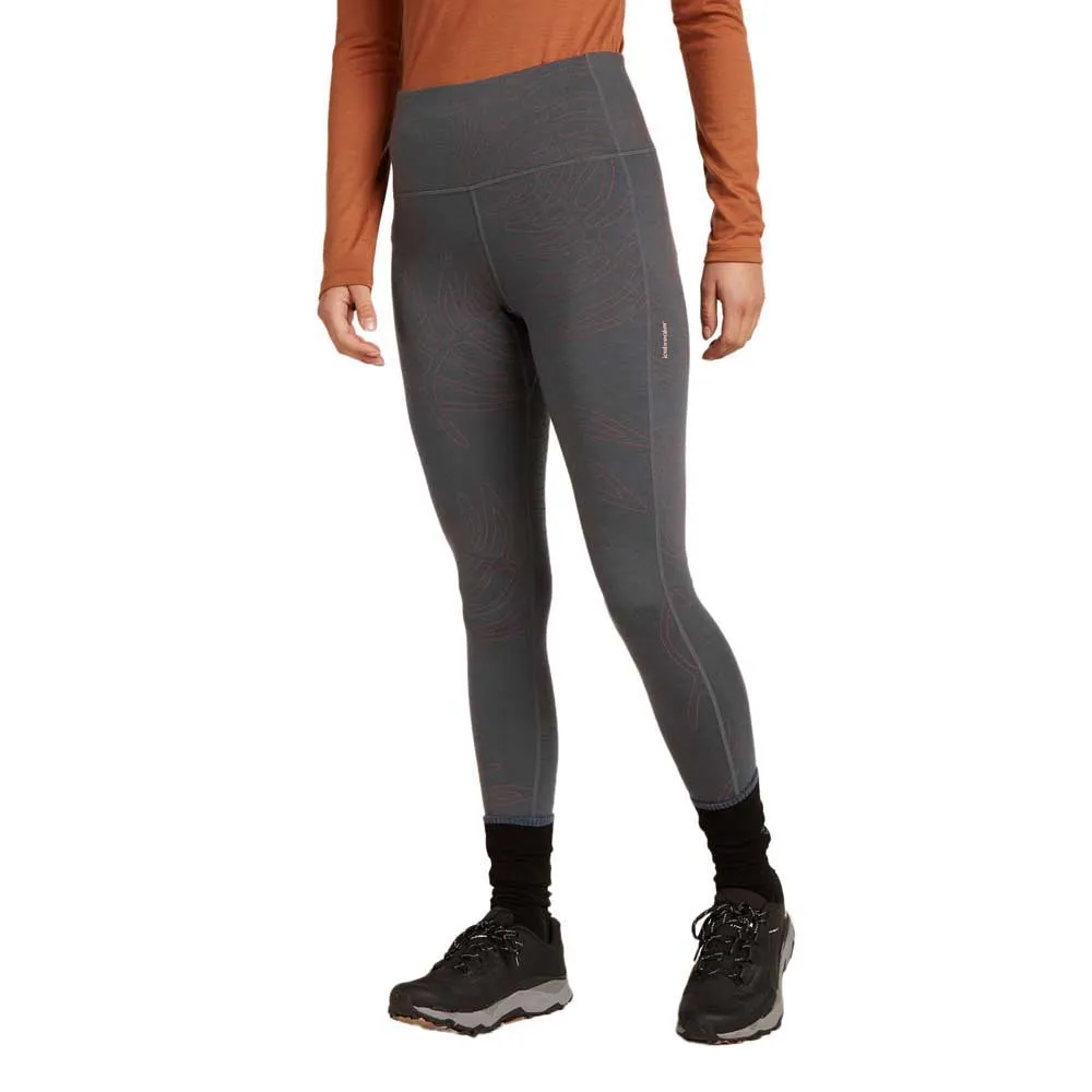 Icebreaker Merino 260 Fastray 25 High Rise Fresh Aop Leggings