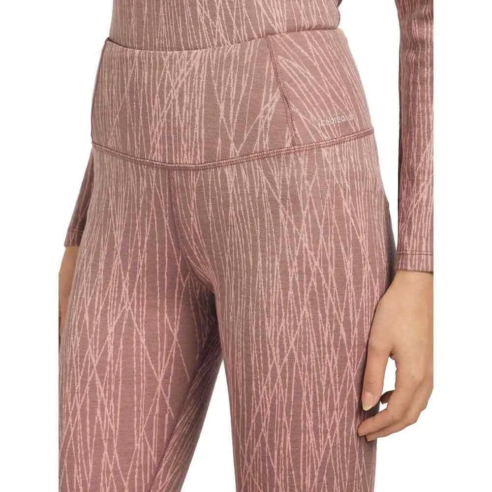 Icebreaker Merino 260 Tech Vertex High Rise Delta Lines Aop Baselagbukser Icebreaker Merino 260 Tech Vertex High Rise Delta Lines Aop Baselagbukser