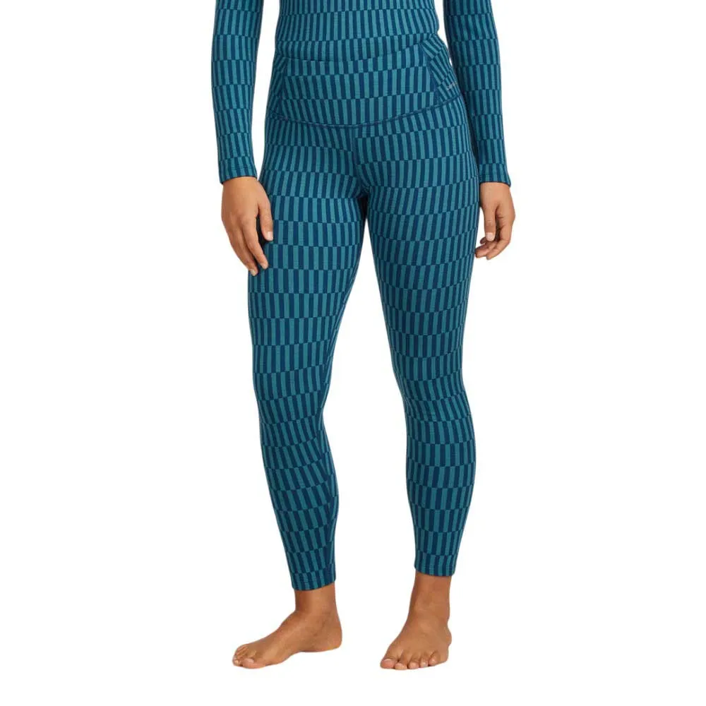 Icebreaker Merino 260 Tech Vertex High Rise Snow Grid Aop Baselagbukser, Topaz / atlantis / j