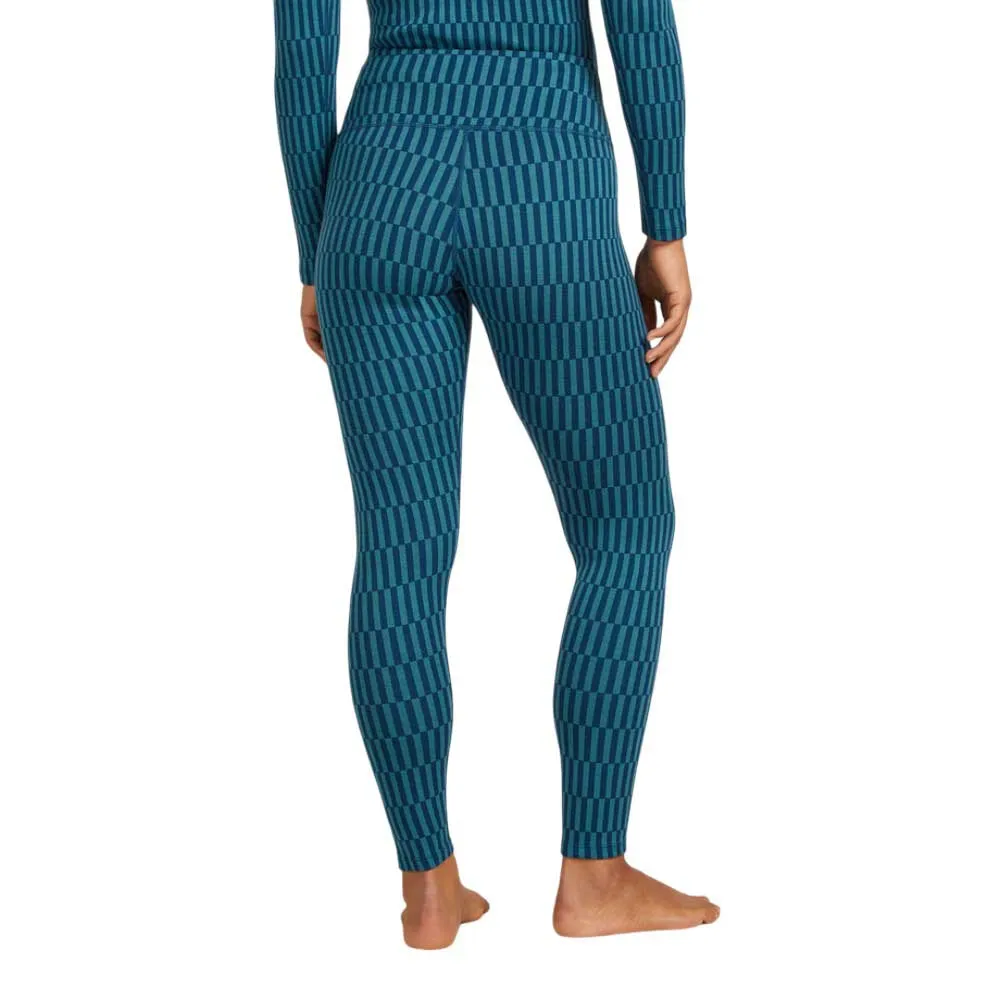 Icebreaker Merino 260 Tech Vertex High Rise Snow Grid Aop Baselagbukser, Topaz / atlantis / j