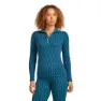 Icebreaker Merino 260 Tech Vertex Snow Grid Aop Langarmet Baselag, Topaz / atlantis / j