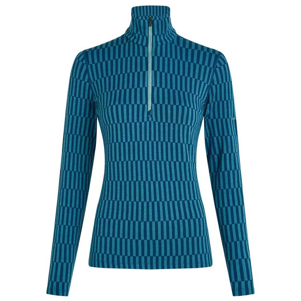 Icebreaker Merino 260 Tech Vertex Snow Grid Aop Langarmet Baselag, Topaz / atlantis / j