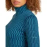 Icebreaker Merino 260 Tech Vertex Snow Grid Aop Langarmet Baselag, Topaz / atlantis / j