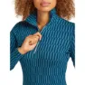 Icebreaker Merino 260 Tech Vertex Snow Grid Aop Langarmet Baselag, Topaz / atlantis / j