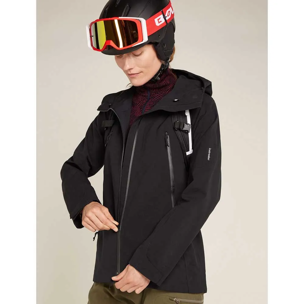 Icebreaker Merino 260 Vertex Frozen Forms Langarmet Baselag, Black / port / j
