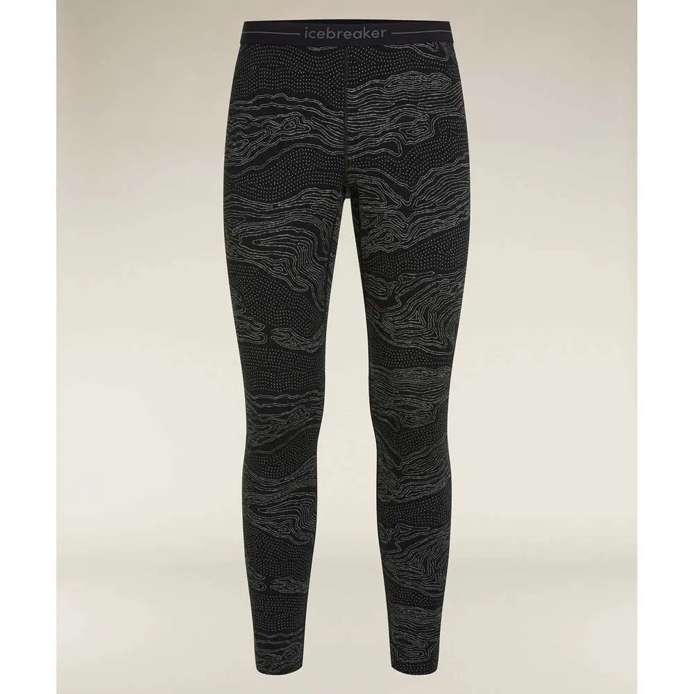 Icebreaker Merino 260 Vertex Snow Guide Leggings, Black / galaxy / j