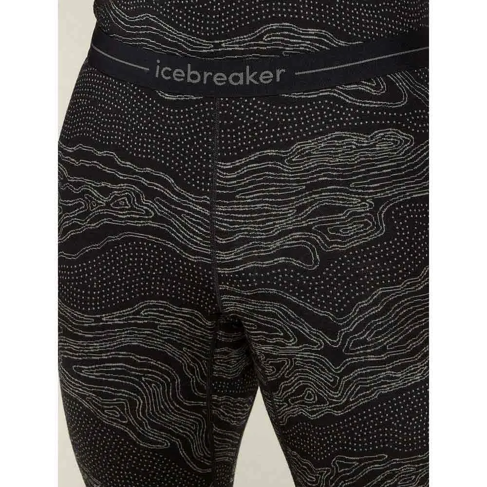 Icebreaker Merino 260 Vertex Snow Guide Leggings, Black / galaxy / j