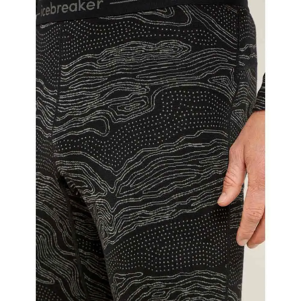 Icebreaker Merino 260 Vertex Snow Guide Leggings, Black / galaxy / j
