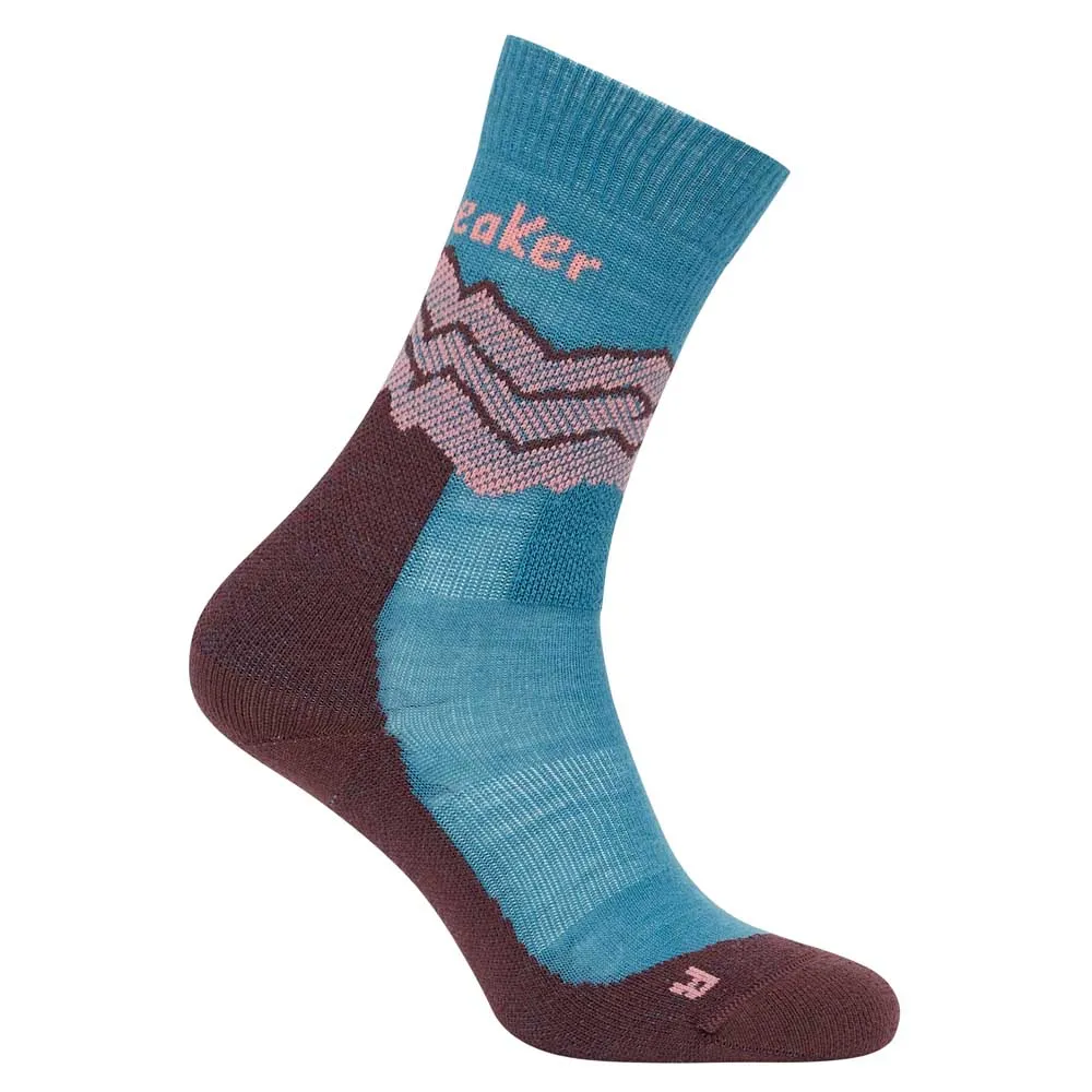 Icebreaker Merino Hike+ Medium Across The Peaks Crewsokker