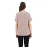 Icebreaker Merino Linen Stripe Kortarmet T-skjorte, Purple gaze / algae / s