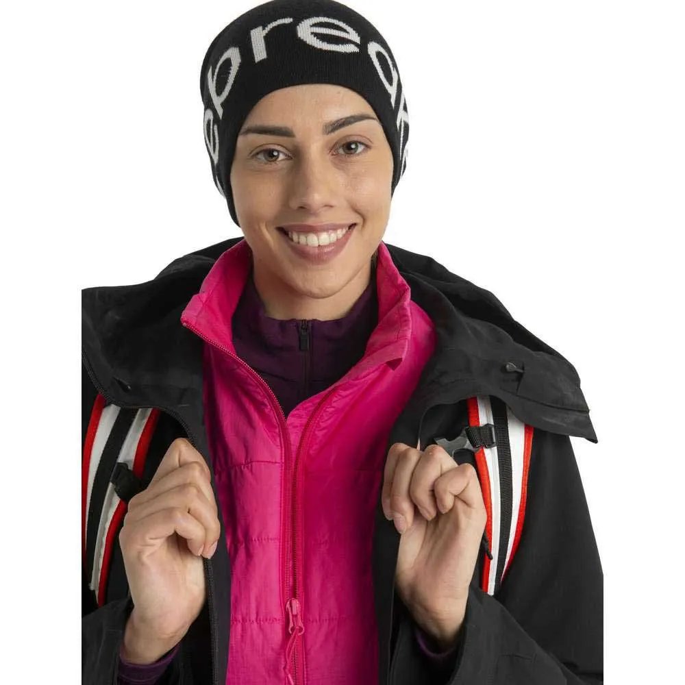 Icebreaker Merino Lue, Black / ecru heather
