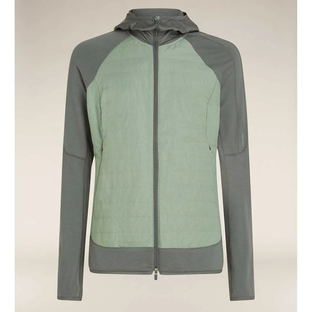 Icebreaker Merino Quantum Hybrid Genser Med Hel Glidelås, Galaxy / moss / cb