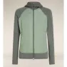 Icebreaker Merino Quantum Hybrid Genser Med Hel Glidelås, Galaxy / moss / cb