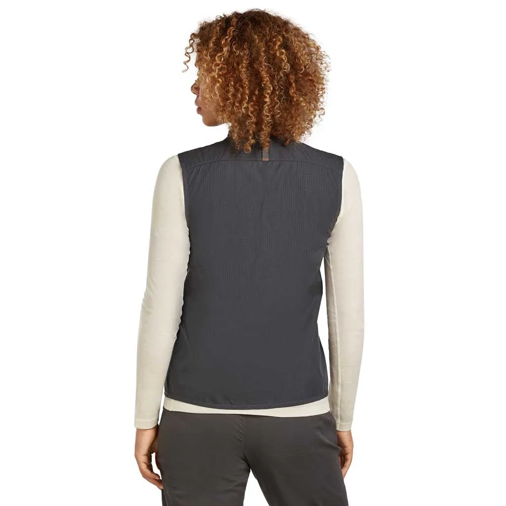 Icebreaker Merino Shell+ Cotton Elevation Windbreaker Vest, Obsidian Icebreaker Merino Shell+ Cotton Elevation Windbreaker Vest, Obsidian
