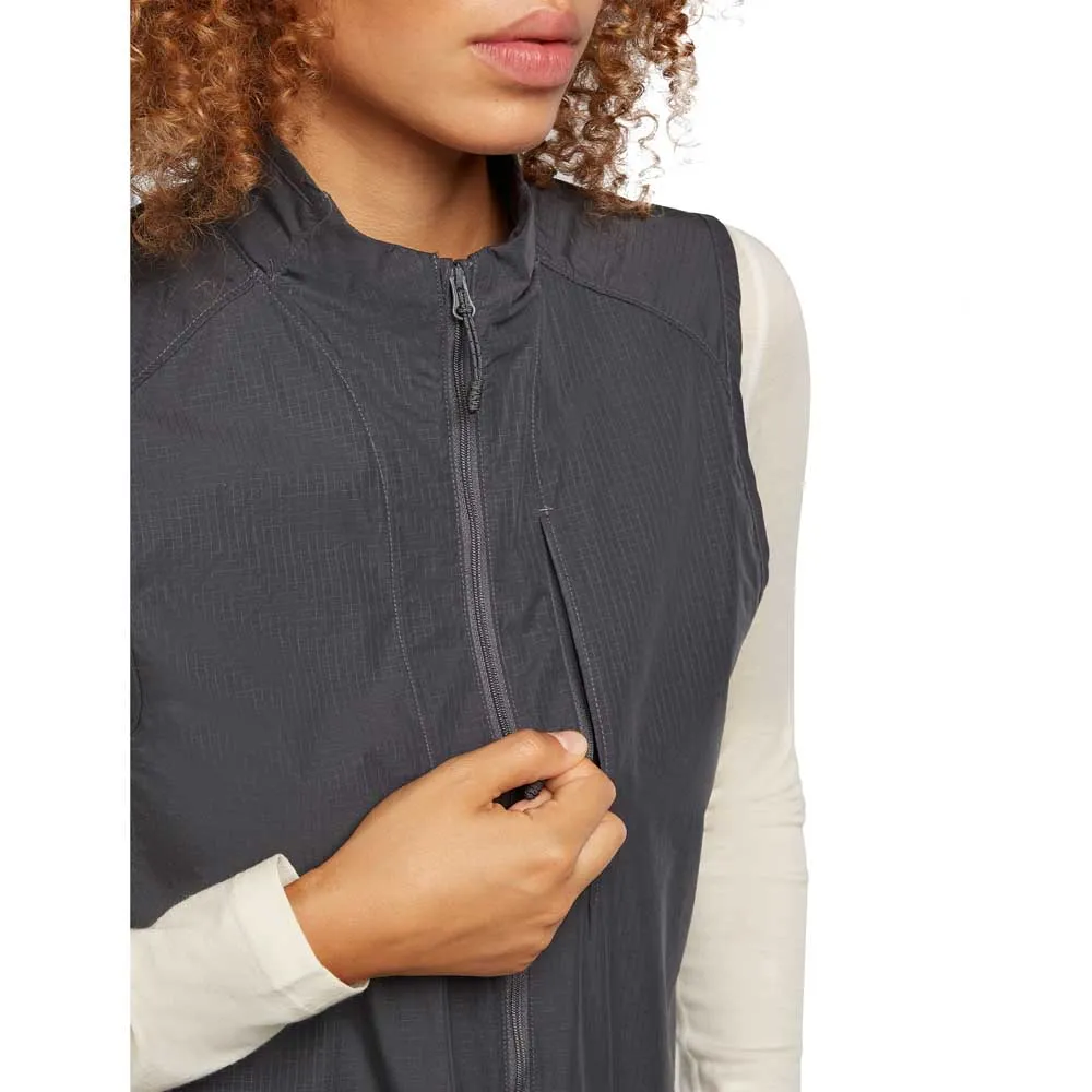 Icebreaker Merino Shell+ Cotton Elevation Windbreaker Vest, Obsidian Icebreaker Merino Shell+ Cotton Elevation Windbreaker Vest, Obsidian