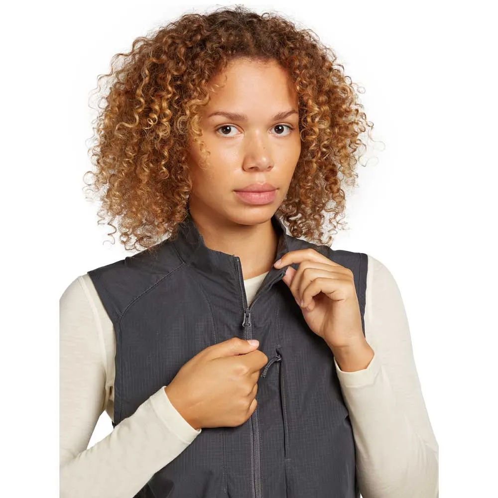 Icebreaker Merino Shell+ Cotton Elevation Windbreaker Vest, Obsidian Icebreaker Merino Shell+ Cotton Elevation Windbreaker Vest, Obsidian