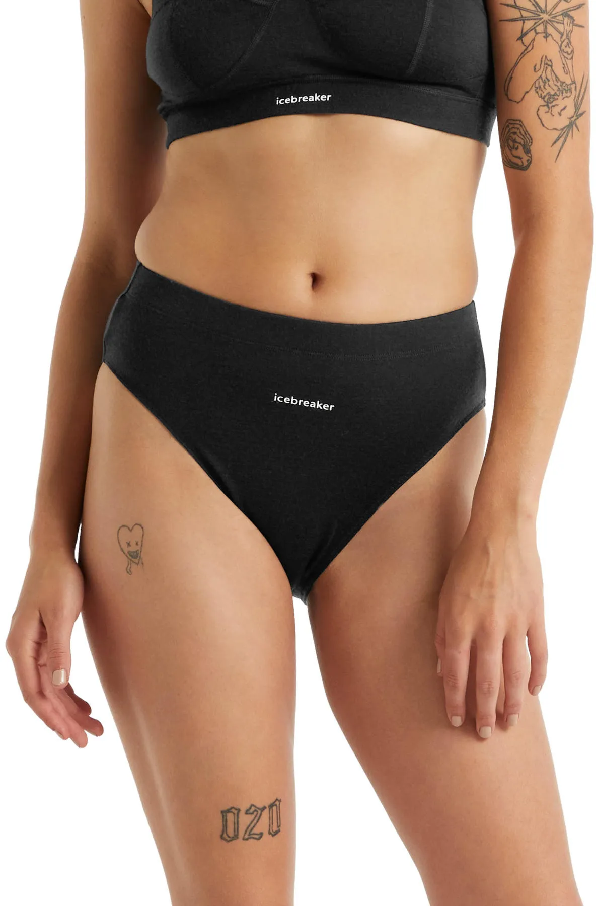 Icebreaker Queens High Cut Brief, Black