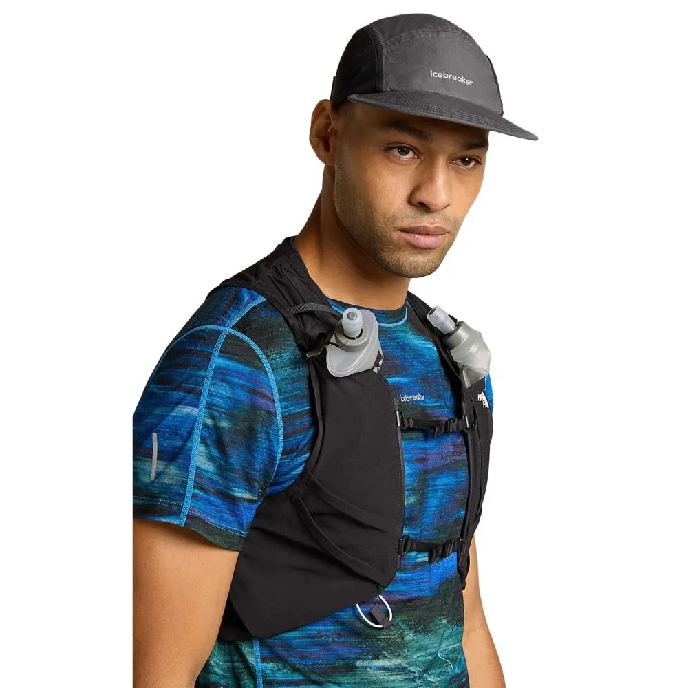 Icebreaker Shell+ Cotton Windbreaker 5 Panel Cap, Obsidian / black / colourblock Icebreaker Shell+ Cotton Windbreaker 5 Panel Cap, Obsidian / black / colourblock