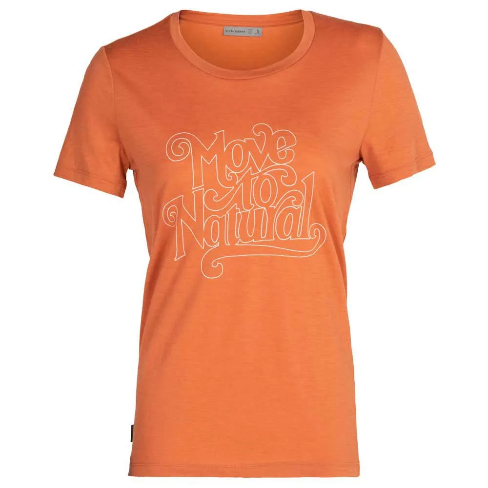 Icebreaker T-lite Ii Move To Natural Merino Kortarmet T-skjorte, Clay