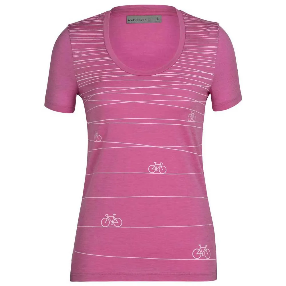 Icebreaker Tech Lite Ii Scoop Hill Sprint Merino Kortarmet T-skjorte, Cosmic
