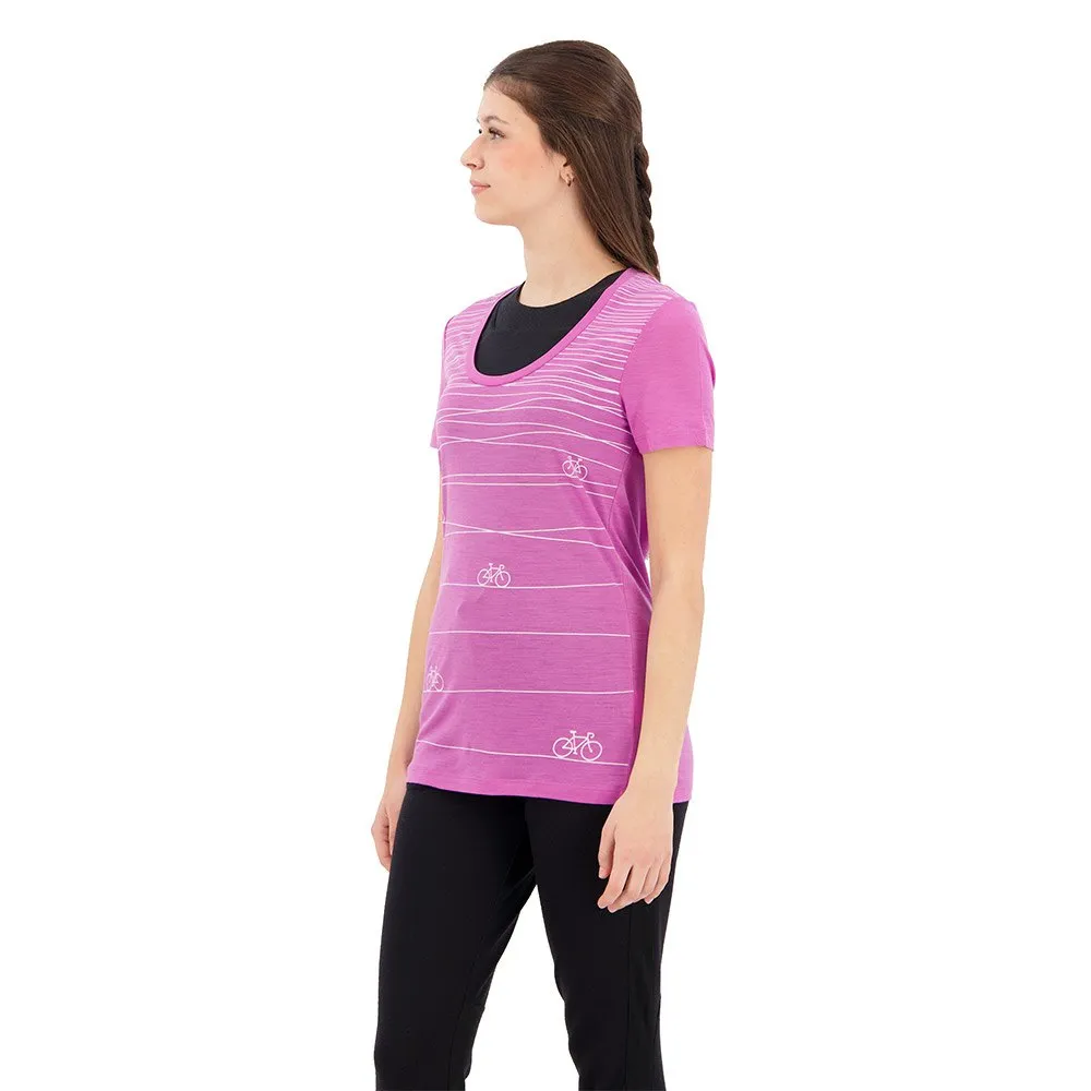 Icebreaker Tech Lite Ii Scoop Hill Sprint Merino Kortarmet T-skjorte, Cosmic