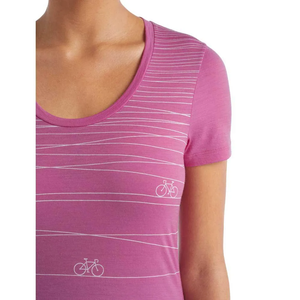 Icebreaker Tech Lite Ii Scoop Hill Sprint Merino Kortarmet T-skjorte, Cosmic
