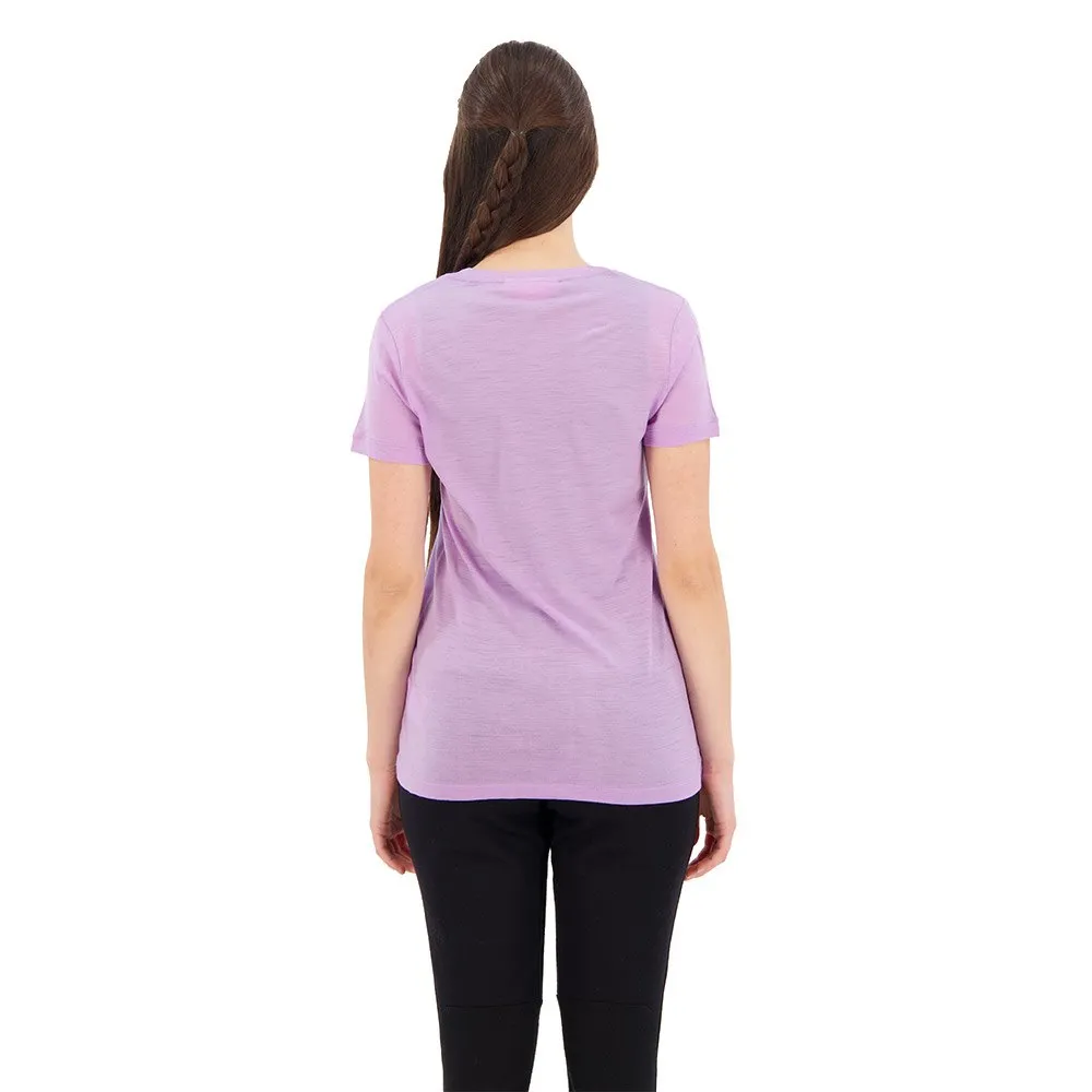 Icebreaker Tech Lite Ii Scoop Shapes Merino Kortarmet T-skjorte, Purple gaze