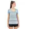 Icebreaker Tech Lite Ii Ss Scoop Tee Reflection Lines Kortarmet T-skjorte, Astral blue