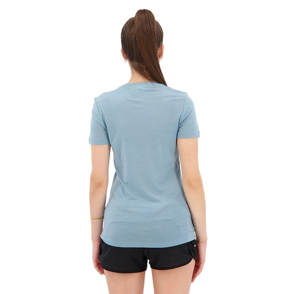 Icebreaker Tech Lite Ii Ss Scoop Tee Reflection Lines Kortarmet T-skjorte, Astral blue