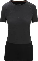 Icebreaker Women's 125 Zoneknit™ Short Sleeve Crewe Jet Heather/Black/Metro Heather/Cb Icebreaker Women's 125 Zoneknit™ Short Sleeve Crewe Jet Heather/Black/Metro Heather/Cb