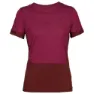 Icebreaker Zone Knit Kortarmet T-skjorte, Cherry / espresso / cb