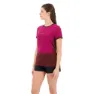 Icebreaker Zone Knit Kortarmet T-skjorte, Cherry / espresso / cb